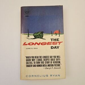 The Longest Day Cornelius Ryan 1963 6th Printing Crest D-Day Movie Tie-In VG VTG